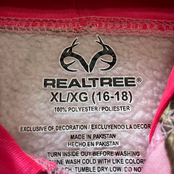 Realtree Pink Camouflage Hoodie Large / XL - Picture 3 of 6